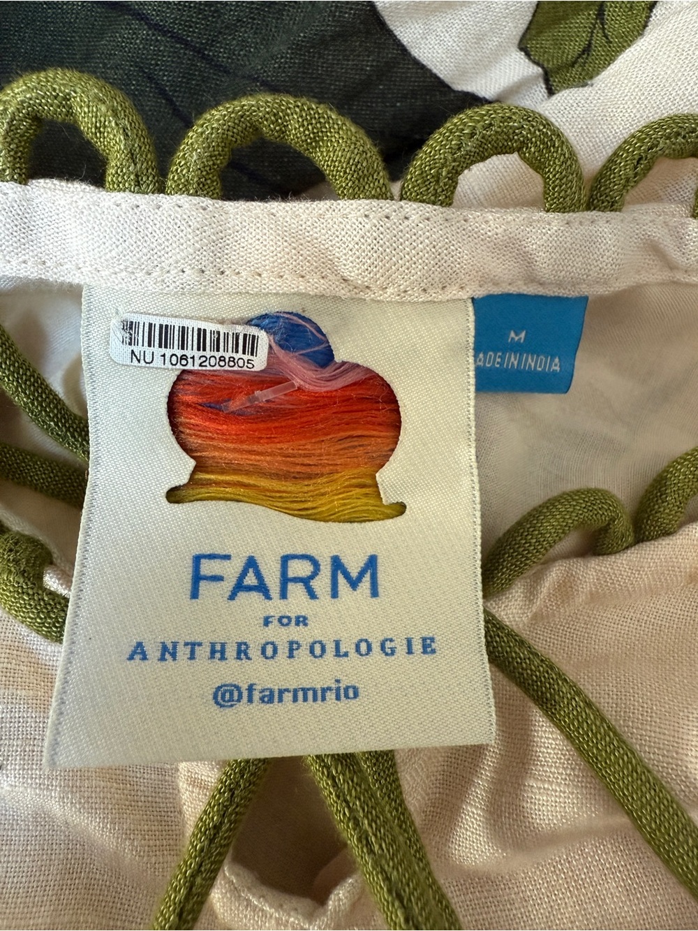 Farm Rio x Anthropologie Sleeveless V-Neck A-Line Maxi Dress Fall Crochet NWOT - Picture 11 of 14